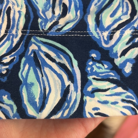 Lilly Pulitzer | Harper Blue White Conch Shell Pattern Tropical Shift Dress XXS - Picture 11 of 17